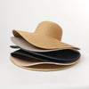 Women's Wide Brim Floppy Sun Hat - Foldable Straw, UV Protection