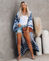 BoHo Swimsuit Cover Up Tie Dye Sky Blue