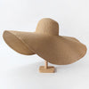 Women's Oversized Wide Brim Sun Hat - Foldable, UV Protection 53cm