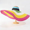 Women's Oversized Wide Brim Sun Hat - Foldable, UV Protection 53cm