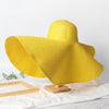 Women's Oversized Wide Brim Sun Hat - Foldable, UV Protection 53cm