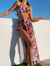 Split Long Skirt Three Piece Bikini Set