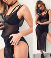 Mesh Sheer Long Swimsuit Cover-up